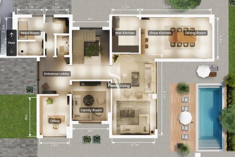 Vila v Dubai Land, SAE 4 ložnice, 811 m² Č.: 686845 - fotografie 15